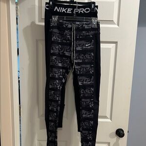 Nike Pro Camo Black and Gray Leggings